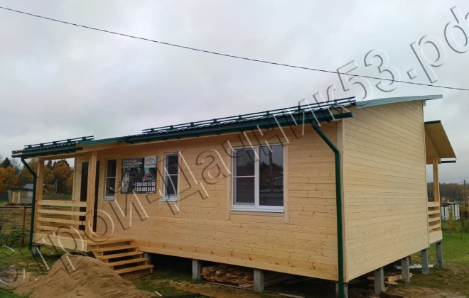 3 Каркасный дом Д-4, 9х8м, 75 М²,  Калужская область, Малоярославецкий район, КП Велиборы (5)